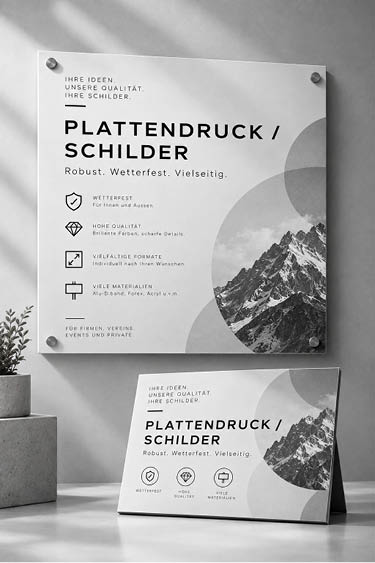 PLATTENDRUCK | SCHILDER